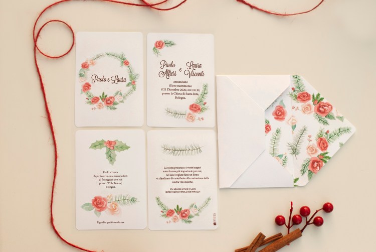 busta artigianale stampata internamente